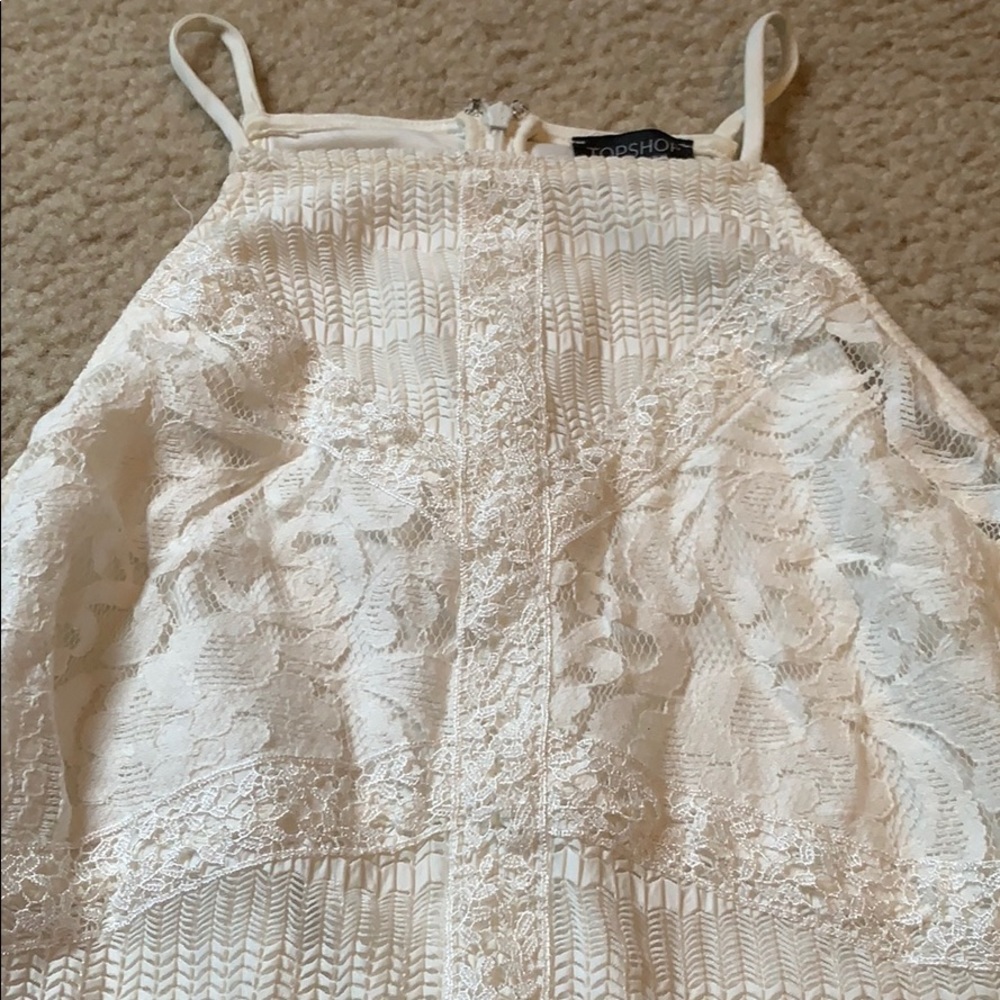 Lace white Topshop mini dress - Picture 6 of 6